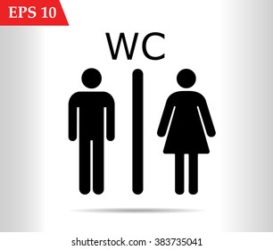 WC Icon,toilet Icon Vector Illustration