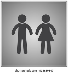 WC icon,toilet icon vector illustration