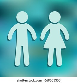 WC icon,toilet icon vector illustration