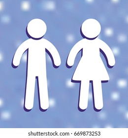 WC icon,toilet icon vector illustration
