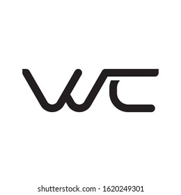 WC initial letter logo template vector icon design