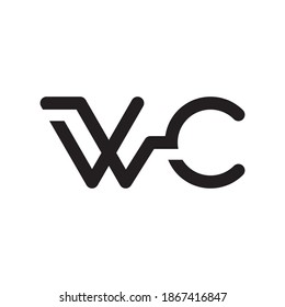 wc initial letter vector logo