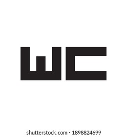wc initial letter vector logo