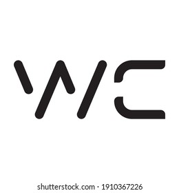 wc initial letter vector logo