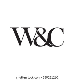 W&C Initial logo. Ampersand monogram logo