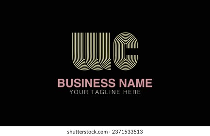 WC initial logo | initial based abstract modern minimal creative logo, vector template image. luxury logotype , real estate homie . typography . initials 