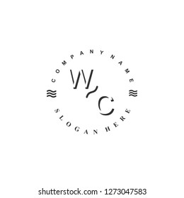 WC Initial logo template vector