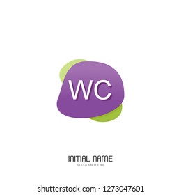 WC Initial logo template vector