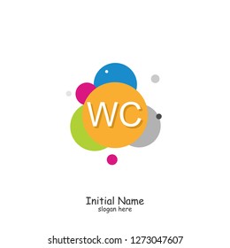 WC Initial logo template vector