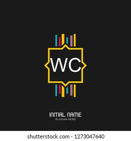 WC Initial logo template vector
