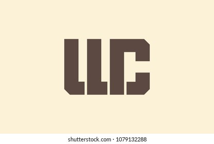 WC letter initial based Logo design Simple Flat Unique