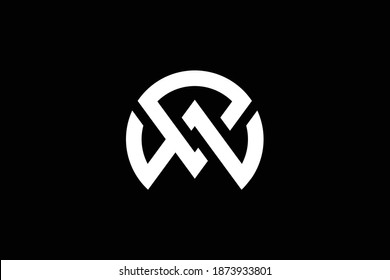 WC letter logo design on luxury background. CW monogram initials letter logo concept. WC icon design. CW elegant and Professional white color letter icon design on black background. 