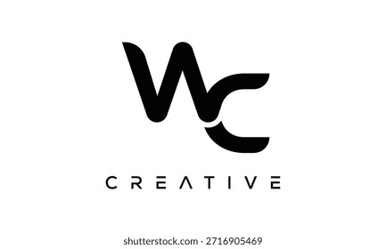 WC Letter Monogram Logo for Modern Creative Brand Identity