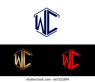 WC letters linked with hexagon shape logo

