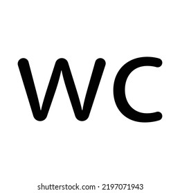 WC line icon. Linear style toilet symbol. Restroom outline sign. Editable stroke. Vector graphics