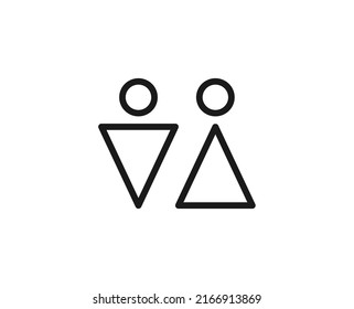 WC line icon. Vector symbol in trendy flat style on white background. Hotel sing for design.