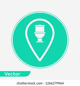 WC location vector icon sign symbol