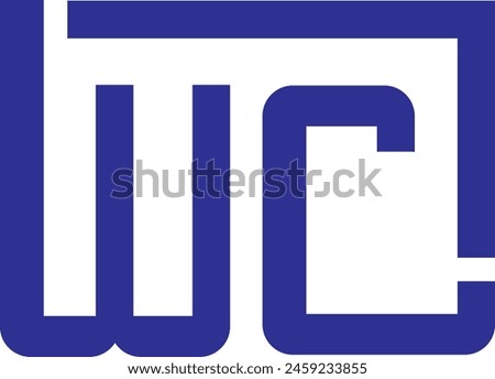 WC logo design, icon, symbol, vector file, 