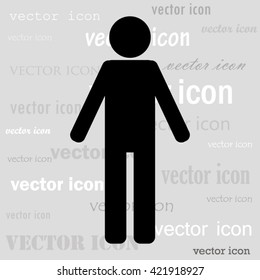 WC man black vector icon