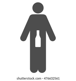 WC Man icon. Vector style is flat iconic symbol, gray color, white background.