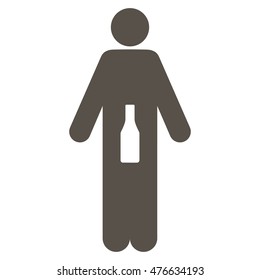 WC Man icon. Vector style is flat iconic symbol, grey color, white background.
