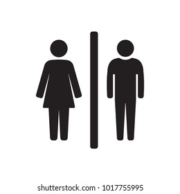 WC Man and Lady toilet icon symbol vector