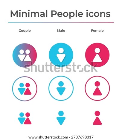 WC and Minimal People Icon Set