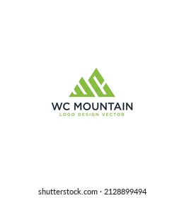 WC MOUNTAIN LOGO DESIGN VECTOR