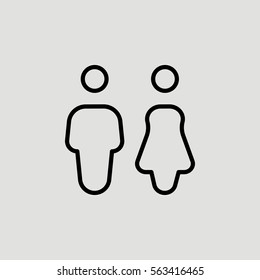 WC Outline Vector Icon