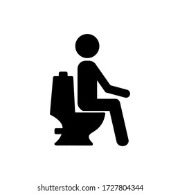 wc pan icon on white background. Stock vector sign