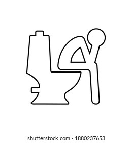 wc pan icon on white background. Stock vector sign