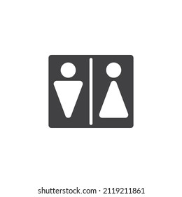 WC Person vector icon. filled flat sign for mobile concept and web design. Man and Woman Toilet glyph icon. Symbol, logo illustration. Vector graphics