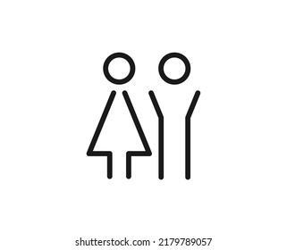WC premium line icon. Simple high quality pictogram. Modern outline style icons. Stroke vector illustration on a white background. 