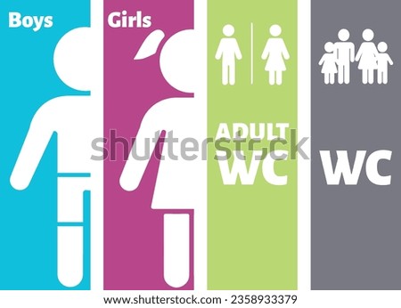 wc school door printed coloring