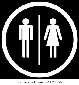 WC Sign Black. Vector.