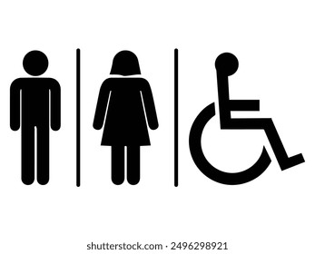 WC sign flat style vector icon, toilet icon, restroom sign, bathroom symbol