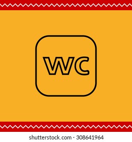 WC sign icon