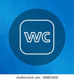 WC sign icon