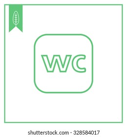 WC sign icon
