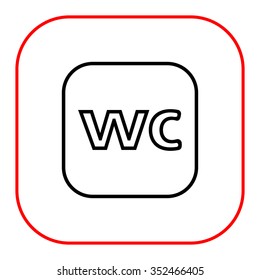 WC sign icon