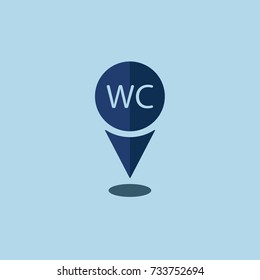 WC sign icon