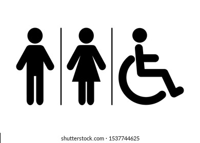 WC sign icon  Toilet symbol  Washroom vector icon