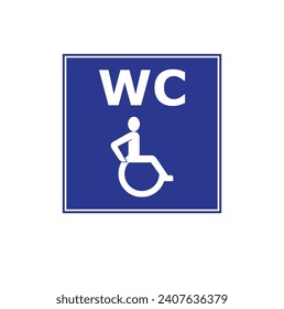 WC sign icon. Toilet symbol. Toilet vector iconGender symbol. Man and Woman icon isolated minimal design. Toilet line icon, outline vector sign, linear style pictogram isolated on white. WC symbol, ve