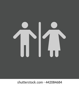 Male Female Toilet Sign Icon Simple Stock Vector (Royalty Free) 642578098