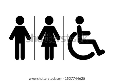 WC sign icon. Toilet symbol. Washroom vector icon