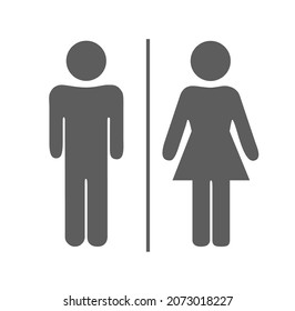 WC sign icon. Toilets Icon Unisex.Toilet symbol. Vector man and woman icons.