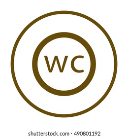WC sign icon,vector. Flat design.