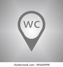 WC sign icon,vector. Flat design.