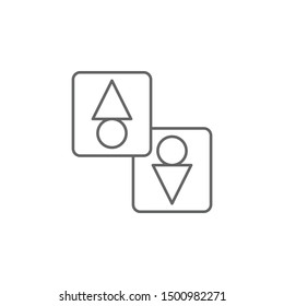 WC, sign, mall icon. Element of trade mall icon. Thin line icon for website design and development, app development. Premium icon