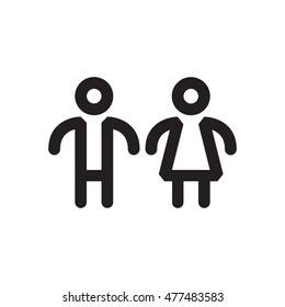 WC sign, man woman icon, restroom pictogram, door sign, vector eps. eps10, image jpg